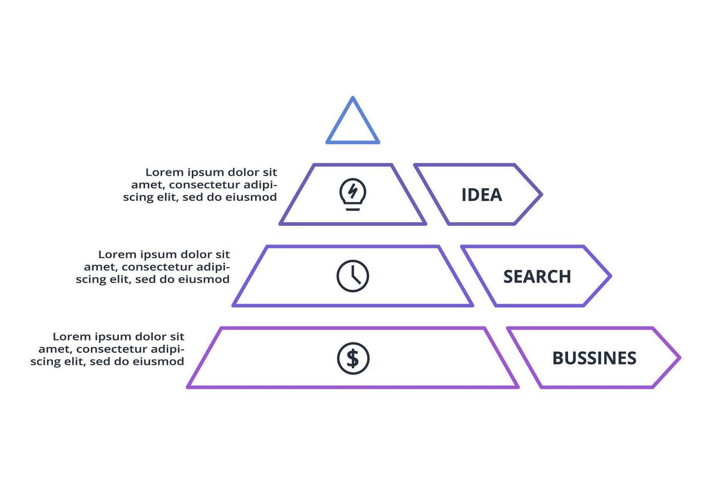 Creative concept for infographic with 3 steps, options, parts or processes. Business data visualization. vector