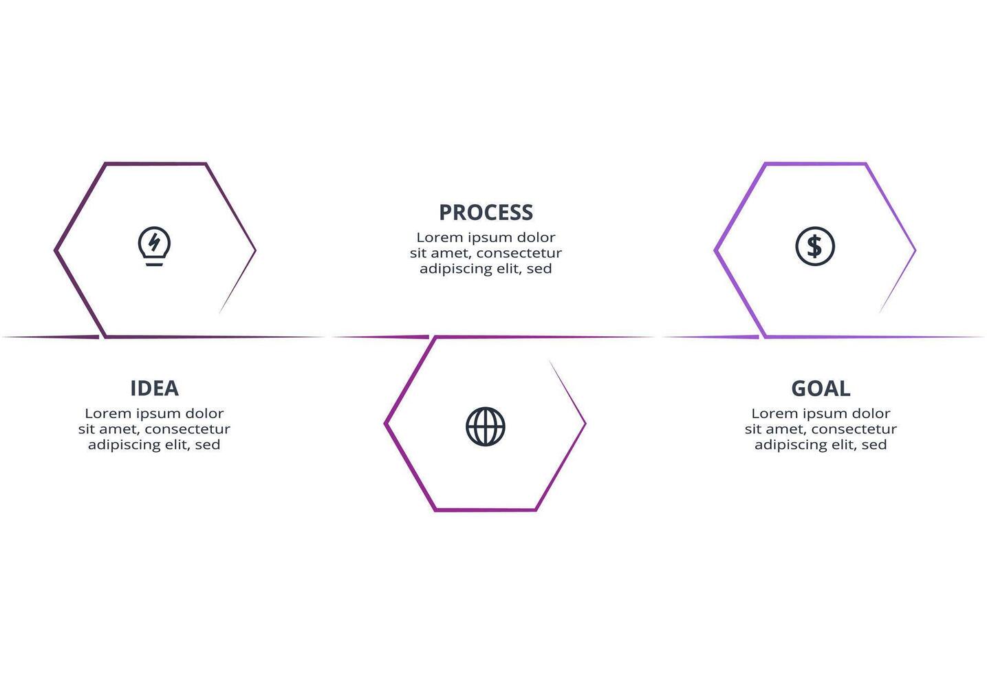 Creative concept for infographic with 3 steps, options, parts or processes. Business data visualization. vector
