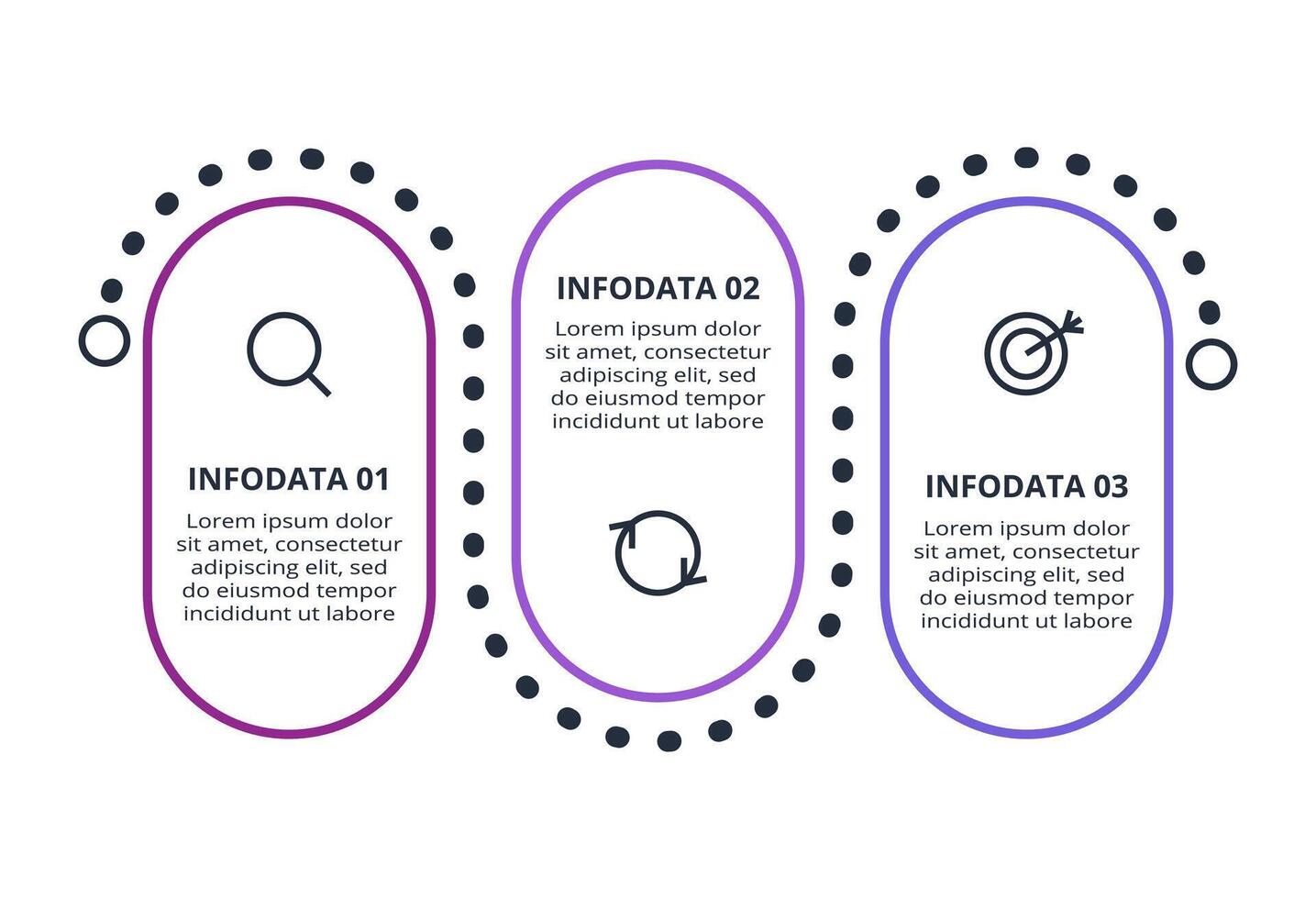 Creative concept for infographic with 3 steps, options, parts or processes. Business data visualization. vector