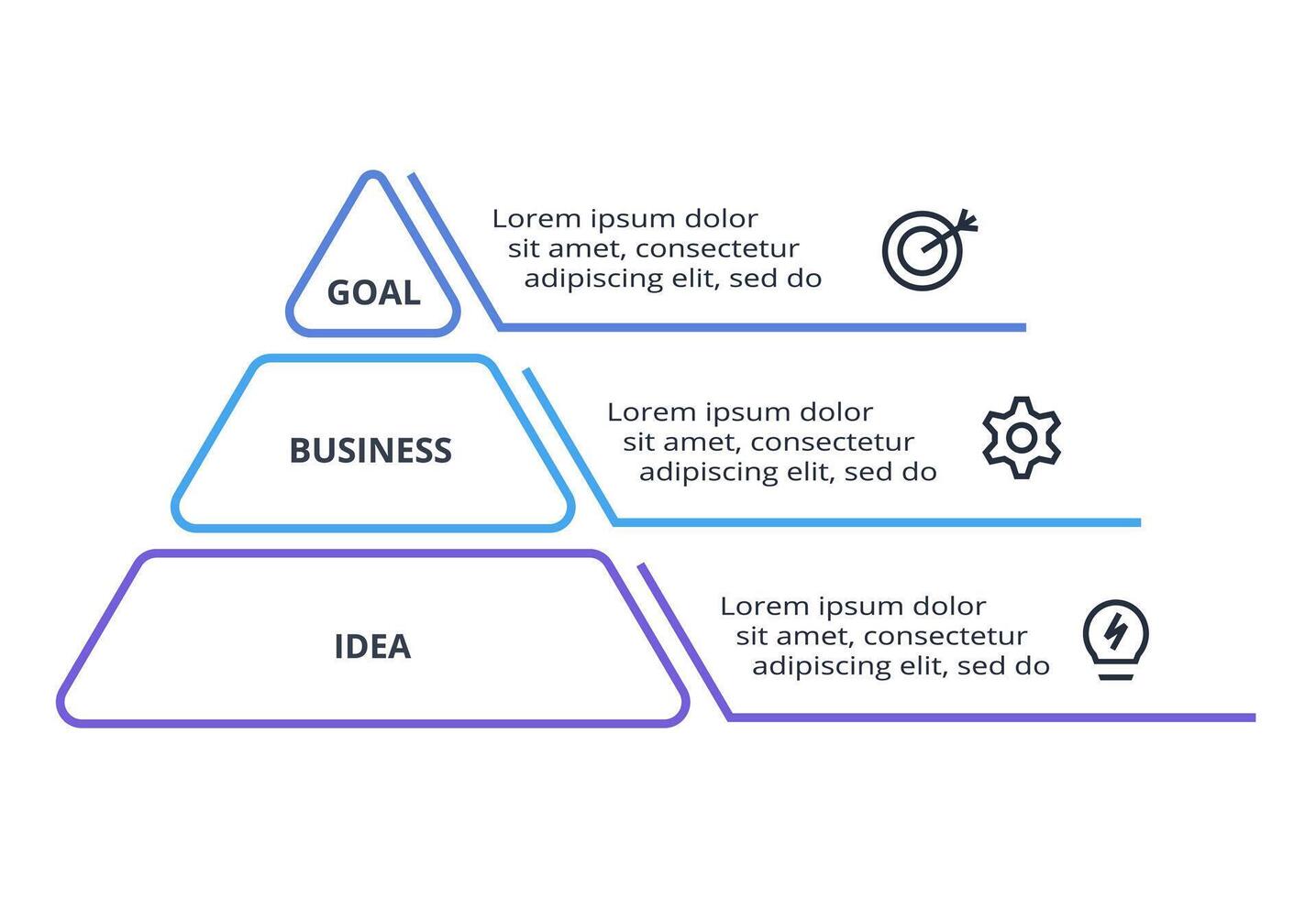 Creative concept for infographic with 3 steps, options, parts or processes. Business data visualization. vector