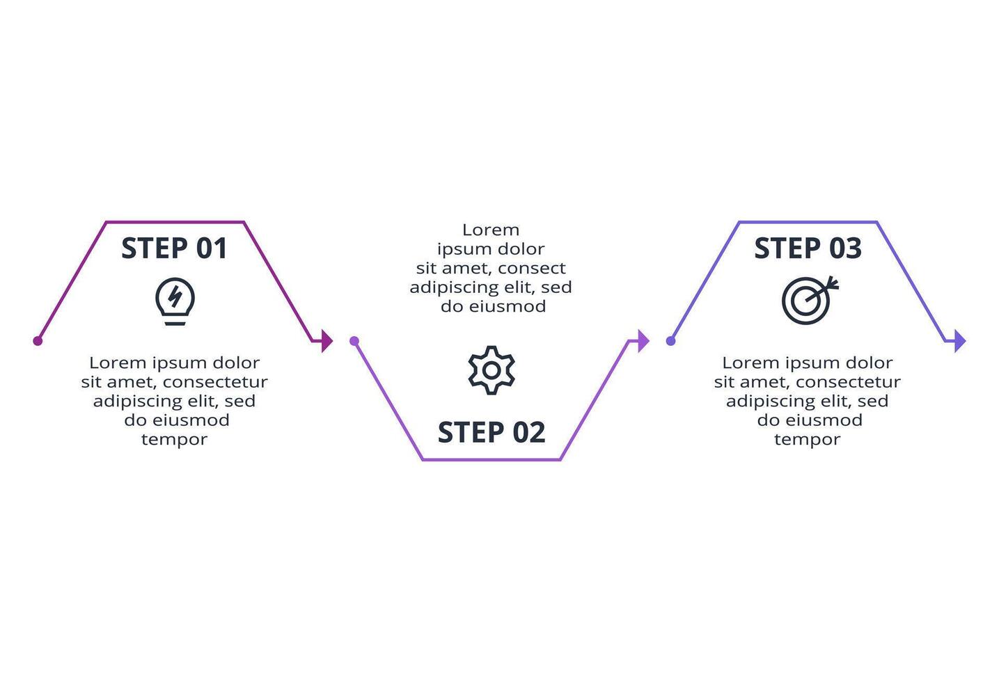 Creative concept for infographic with 3 steps, options, parts or processes. Business data visualization. vector
