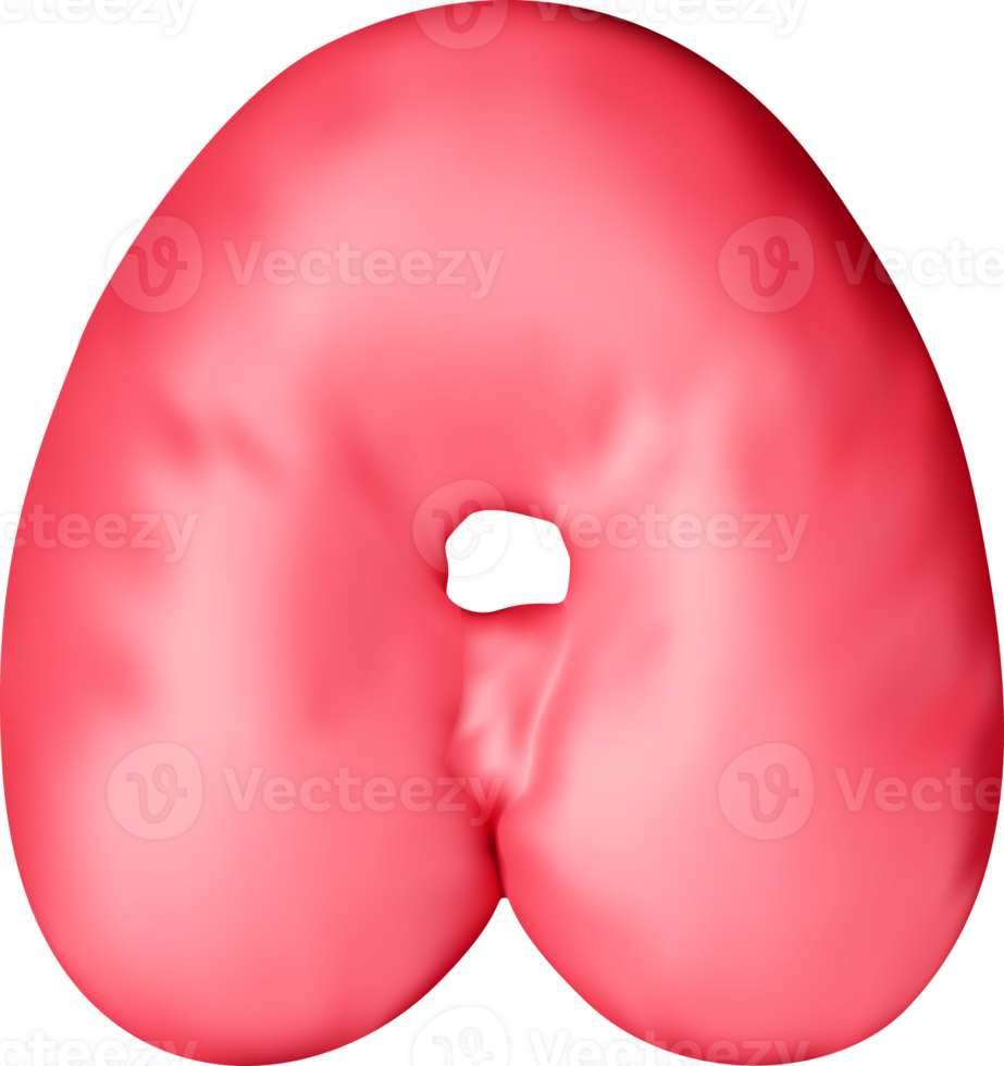 3d red alphabet balloon single letter A png