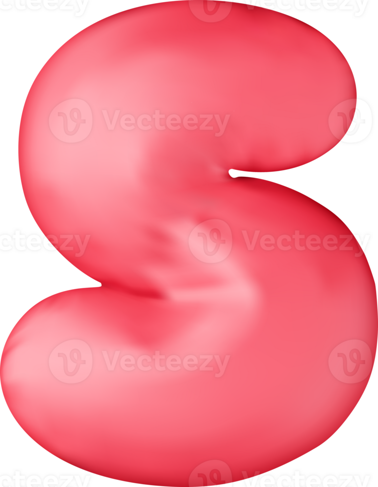 3d red alphabet balloon single letter S png