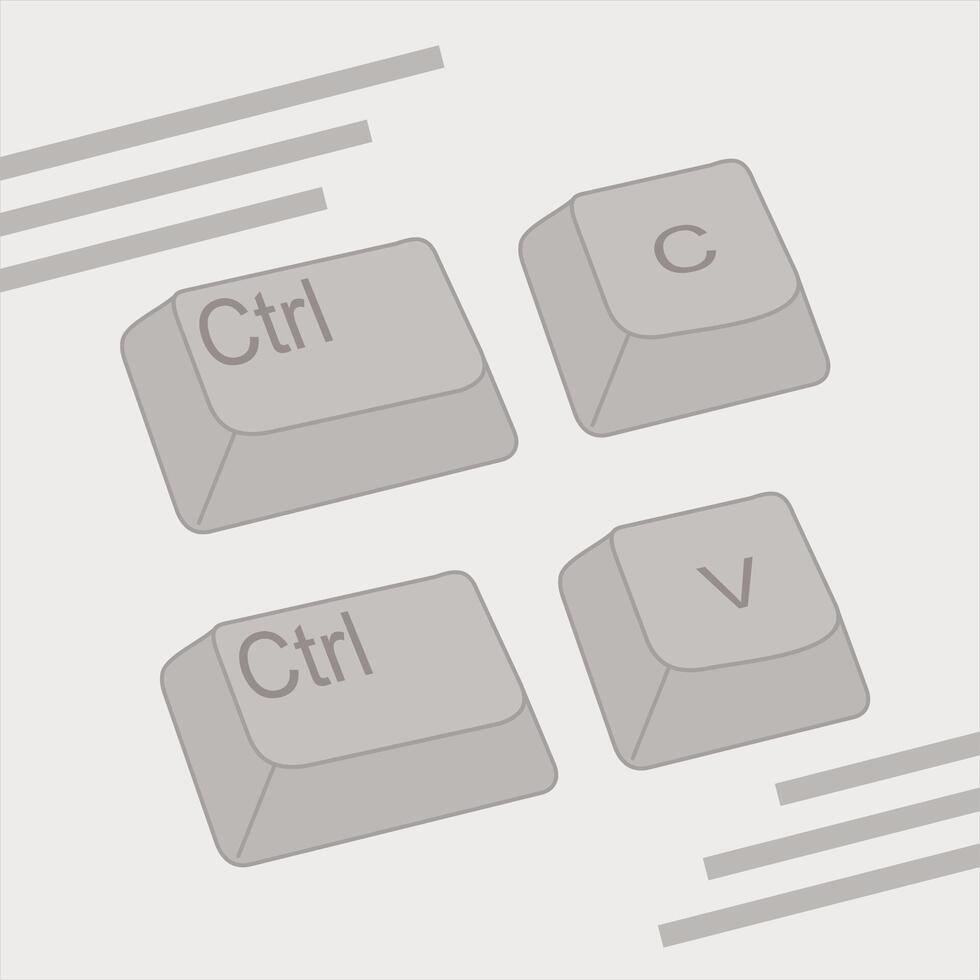 short cut computer keyboard button vector