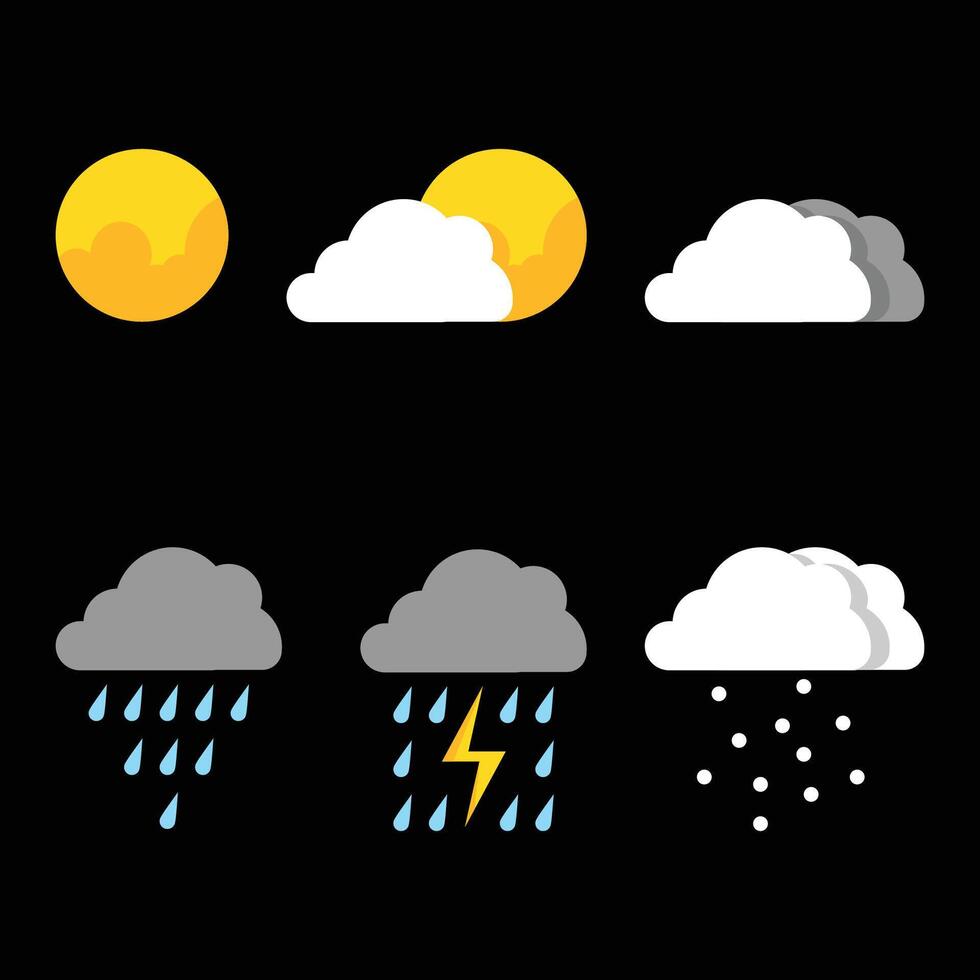 weather icon flat design illustration vector