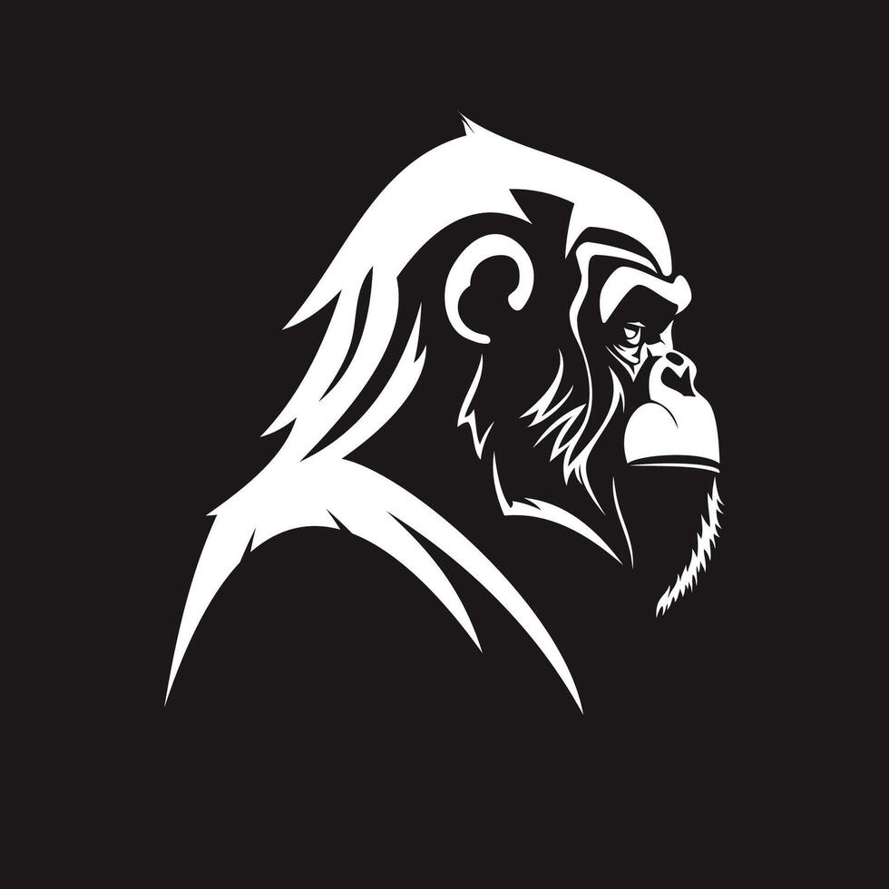 gorilla logo art design concept vector
