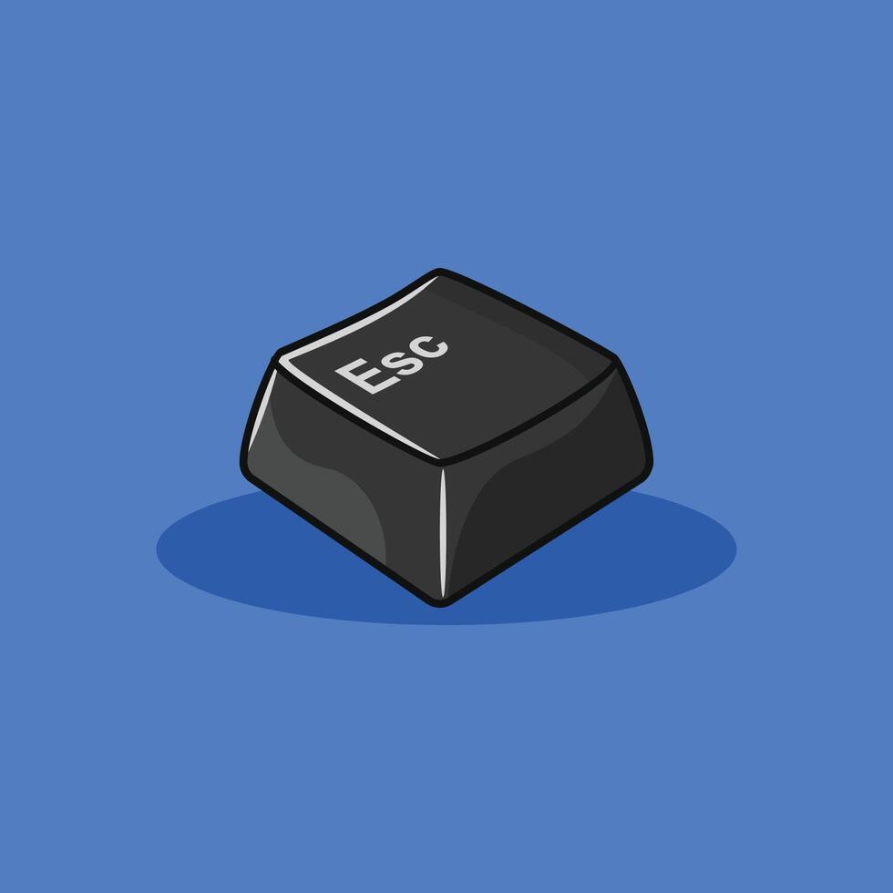 escape computer keyboard button illustration vector