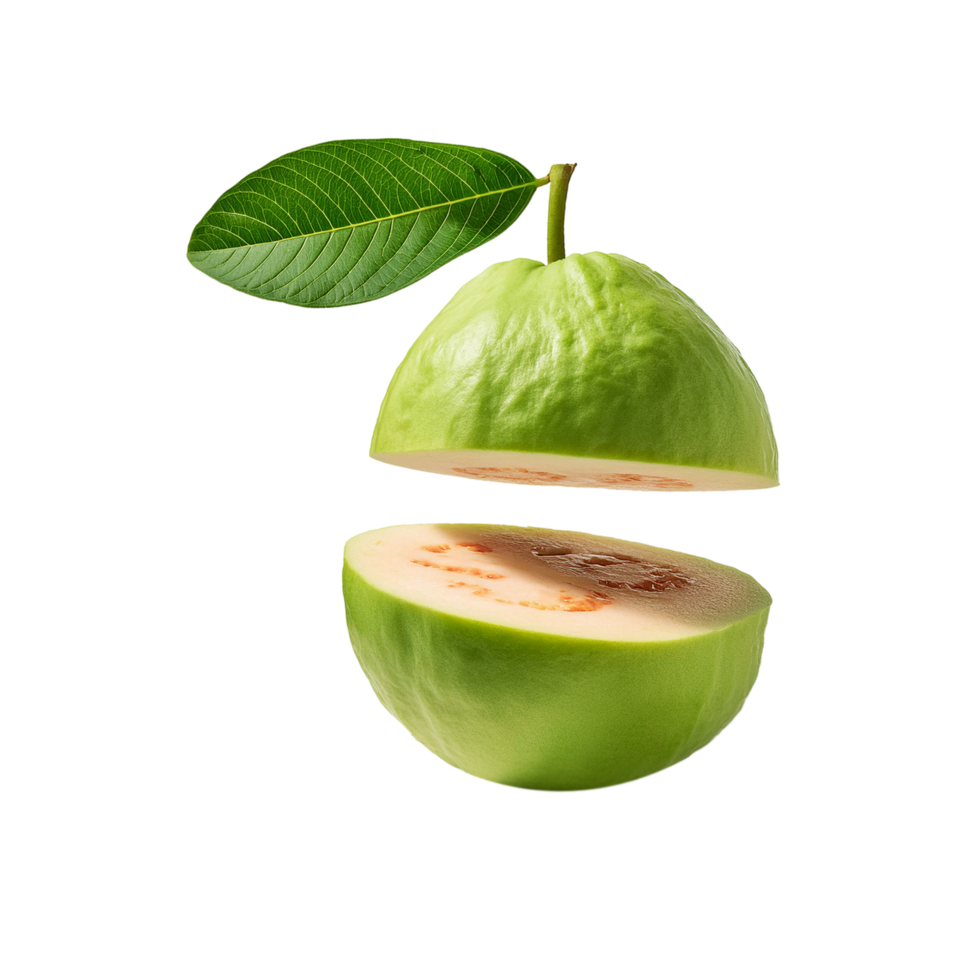 Sliced guava fruit on transparent background png