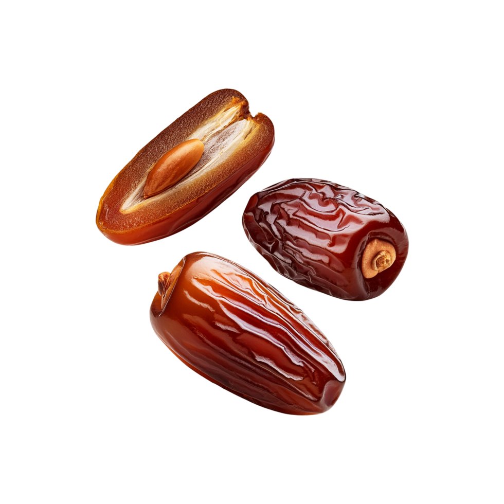 Falling dates fruits on transparent background png