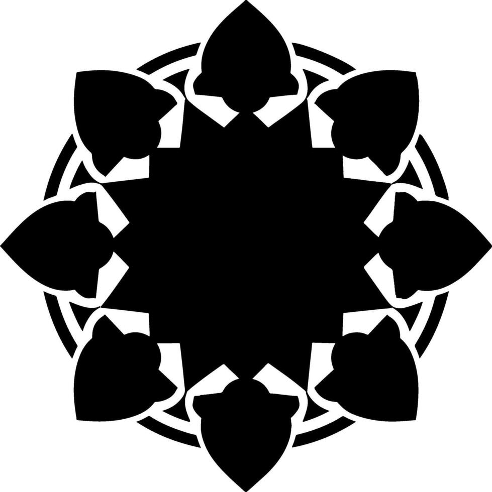 Elegant Mandala Silhouette Vectors for Art and Design