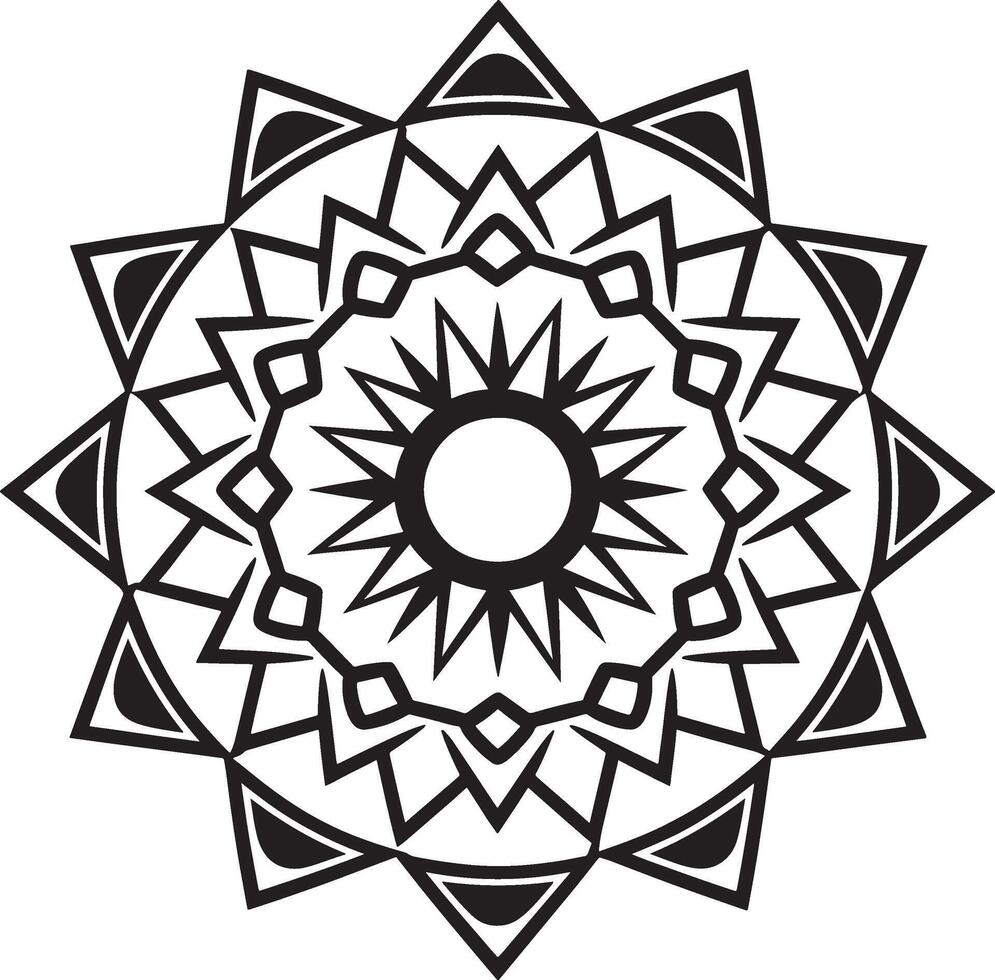 Intricate Mandala Silhouettes for Creative Projects vector