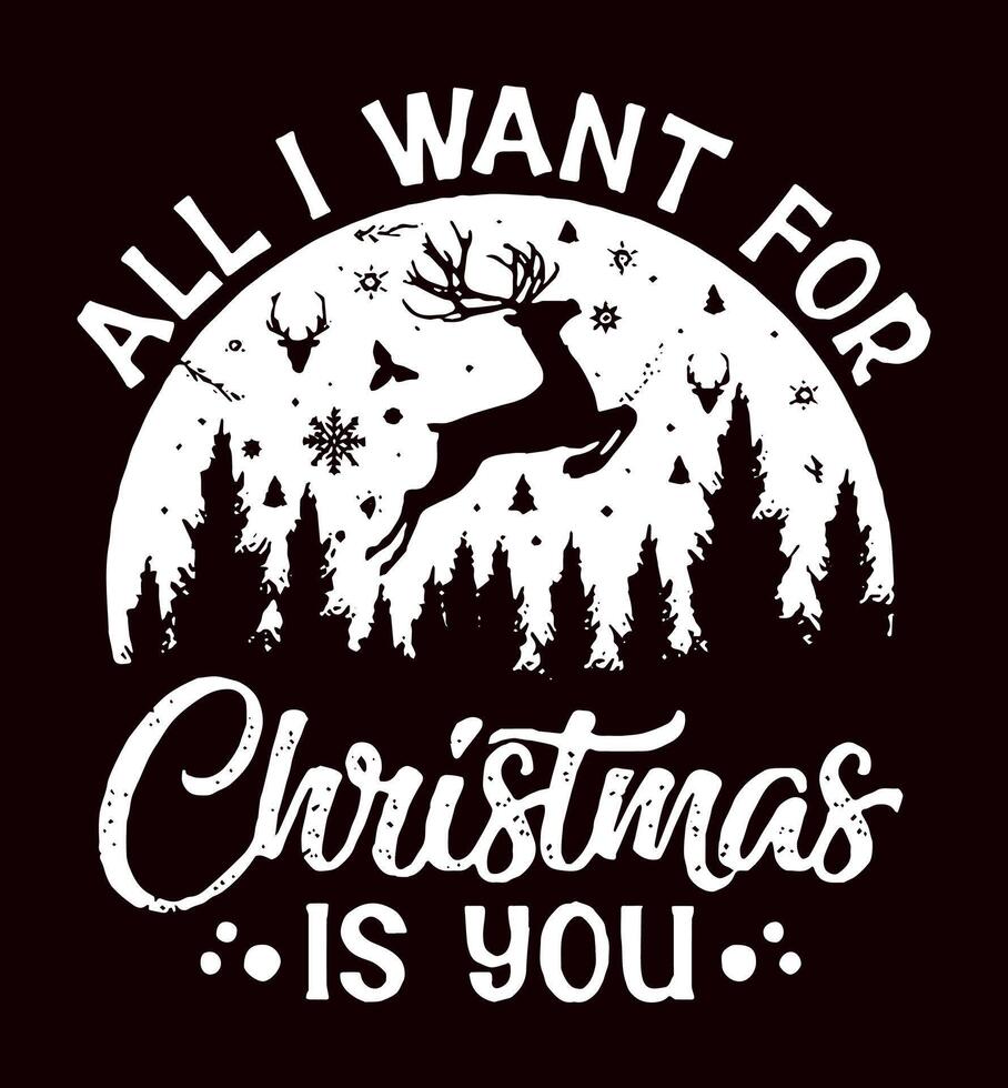 MERRY CHRISTMAS Typography design for tshirt vector