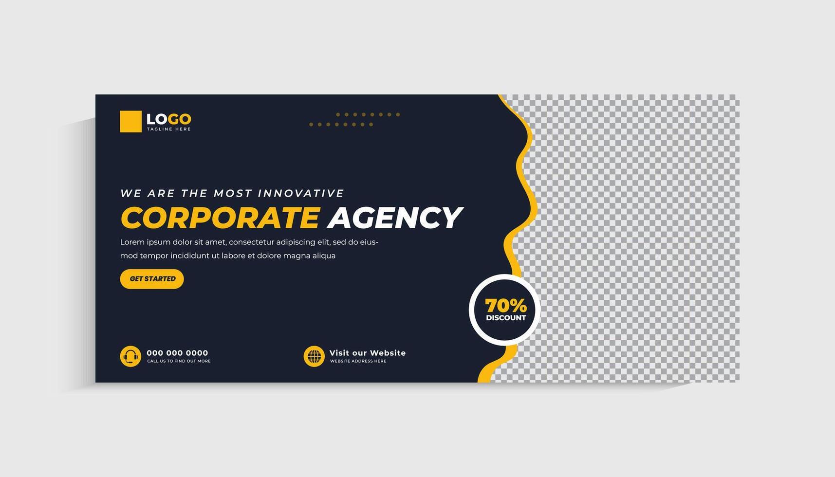 Professional Digital Marketing Cover or banner template vector