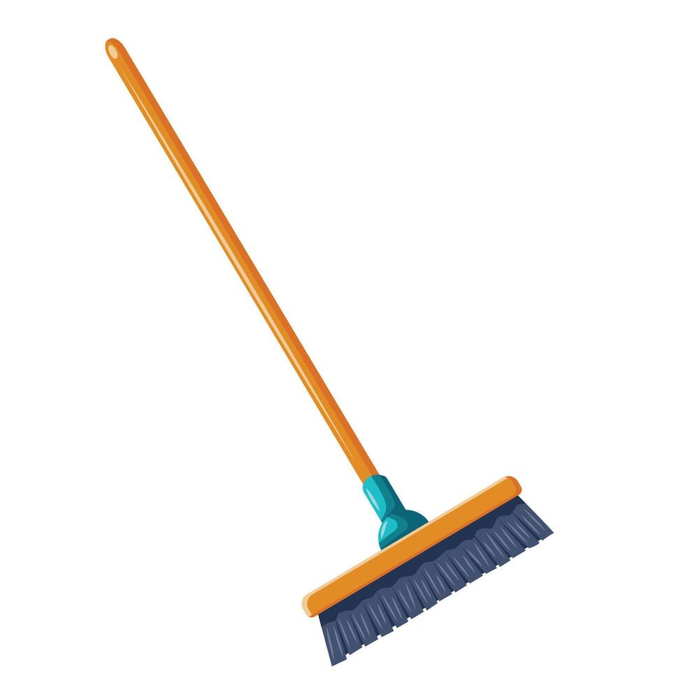 Broom. Cleaning brush. vector