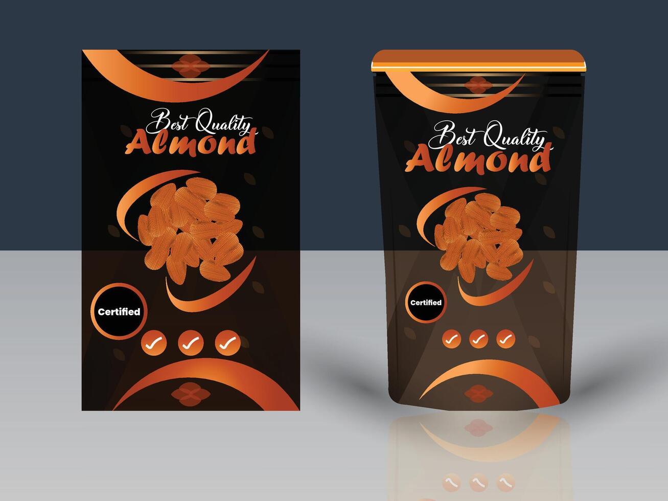 Modern pouch design sachet mockup or small bag illustration template vector