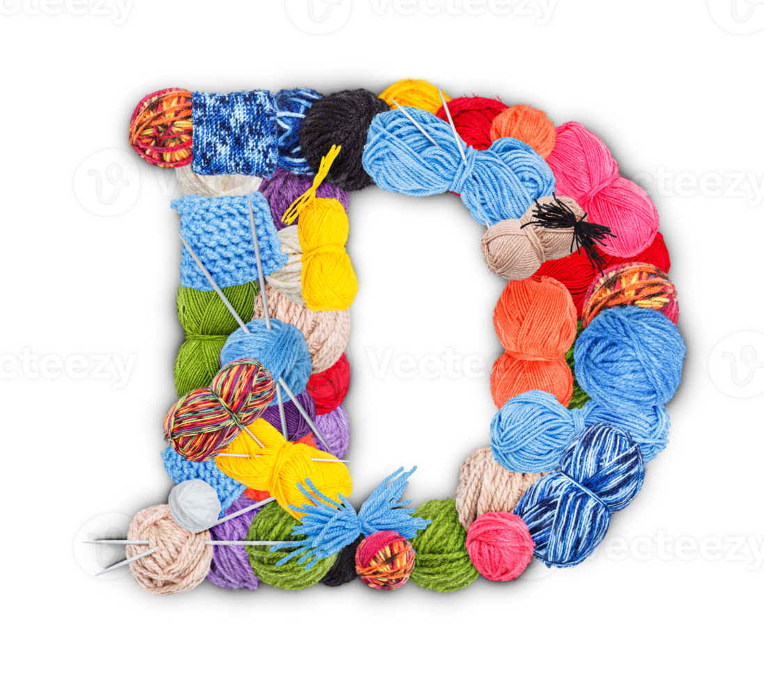Letter D made for balls png