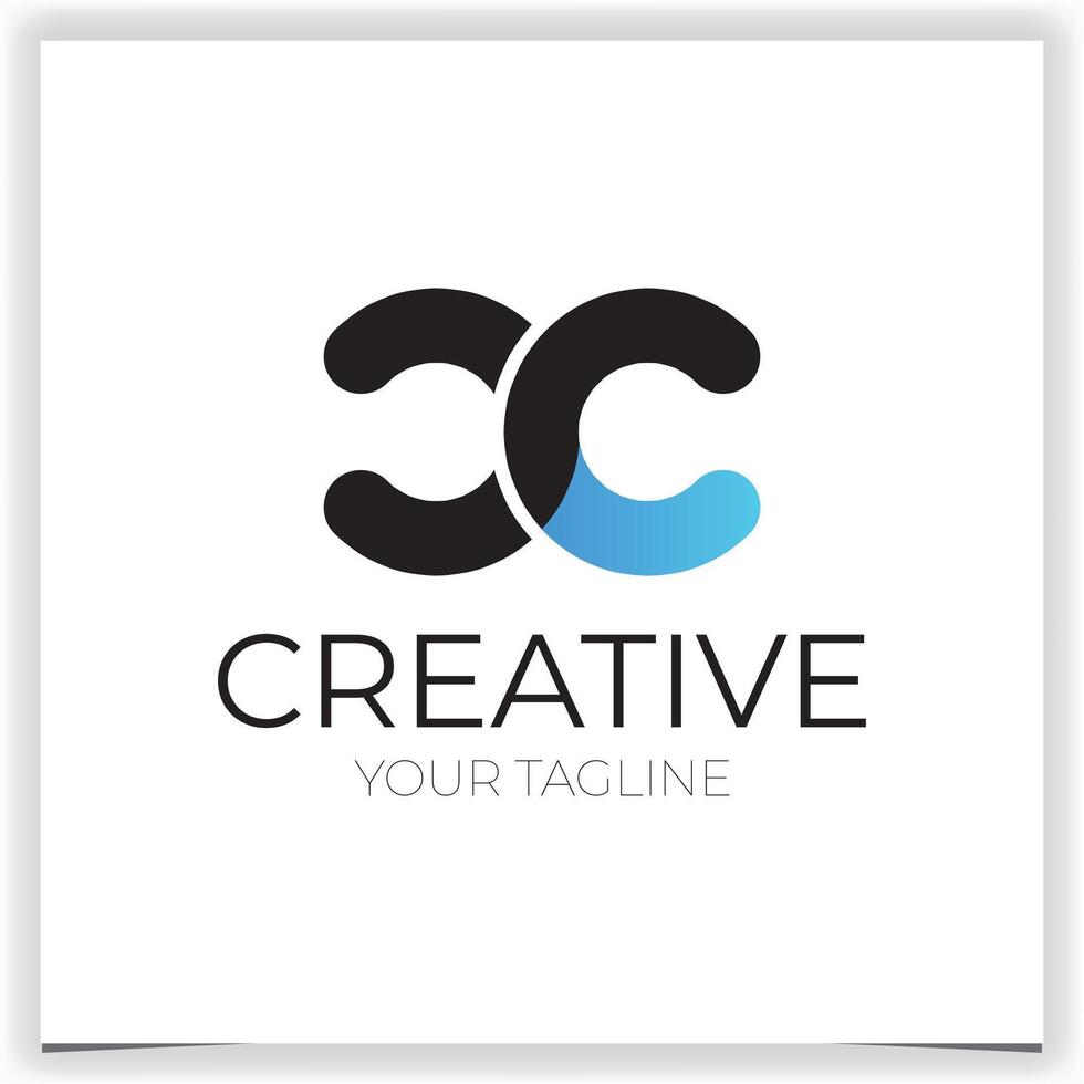 Abstract CC Initial Letter Logo Flat Design Template Element Can Be Used For Branding Logo vector