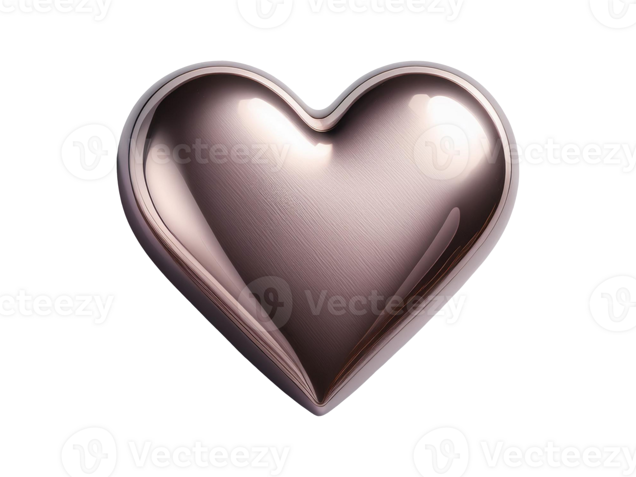 Heart Shape with Shadow Romantic Valentine's Day Clip Art png
