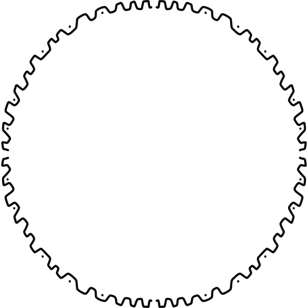 Black color circle frame, minimal style png