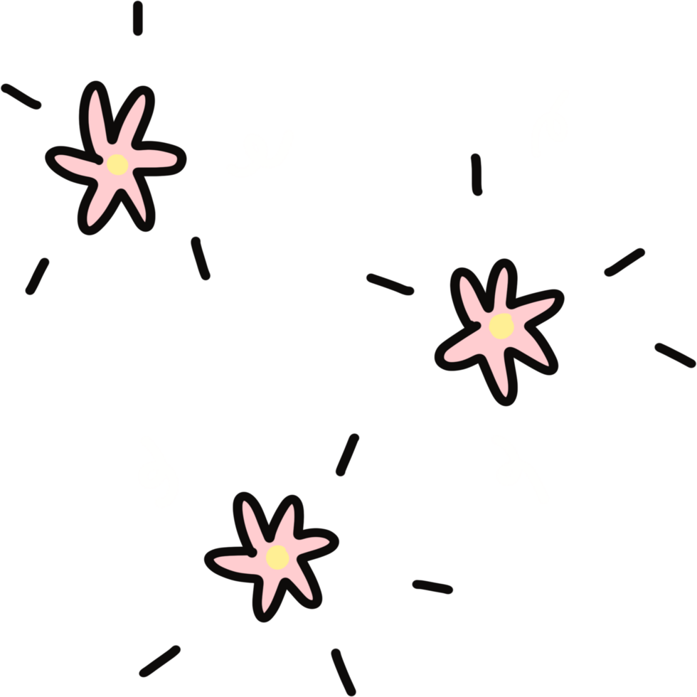 pink color flower with sparkle for decoration png