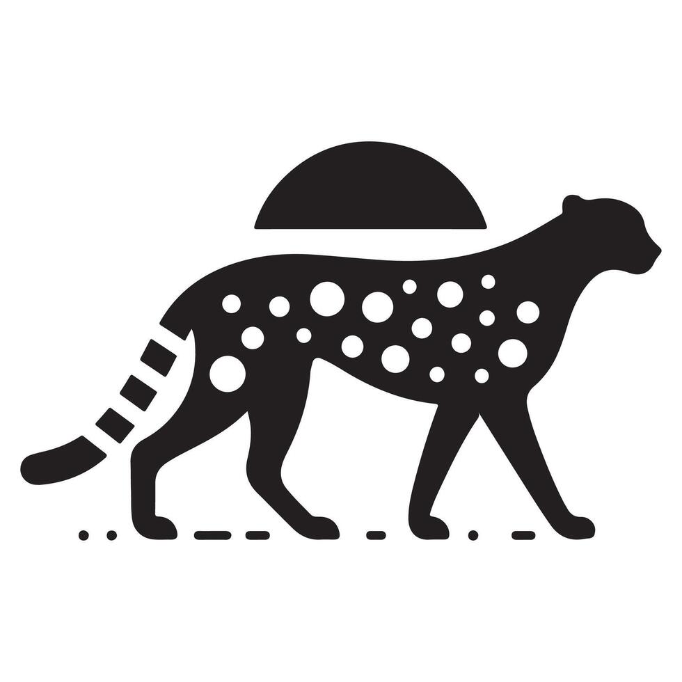 Cheetah Silhouette Art vector