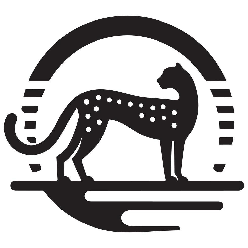 Cheetah Silhouette Design vector