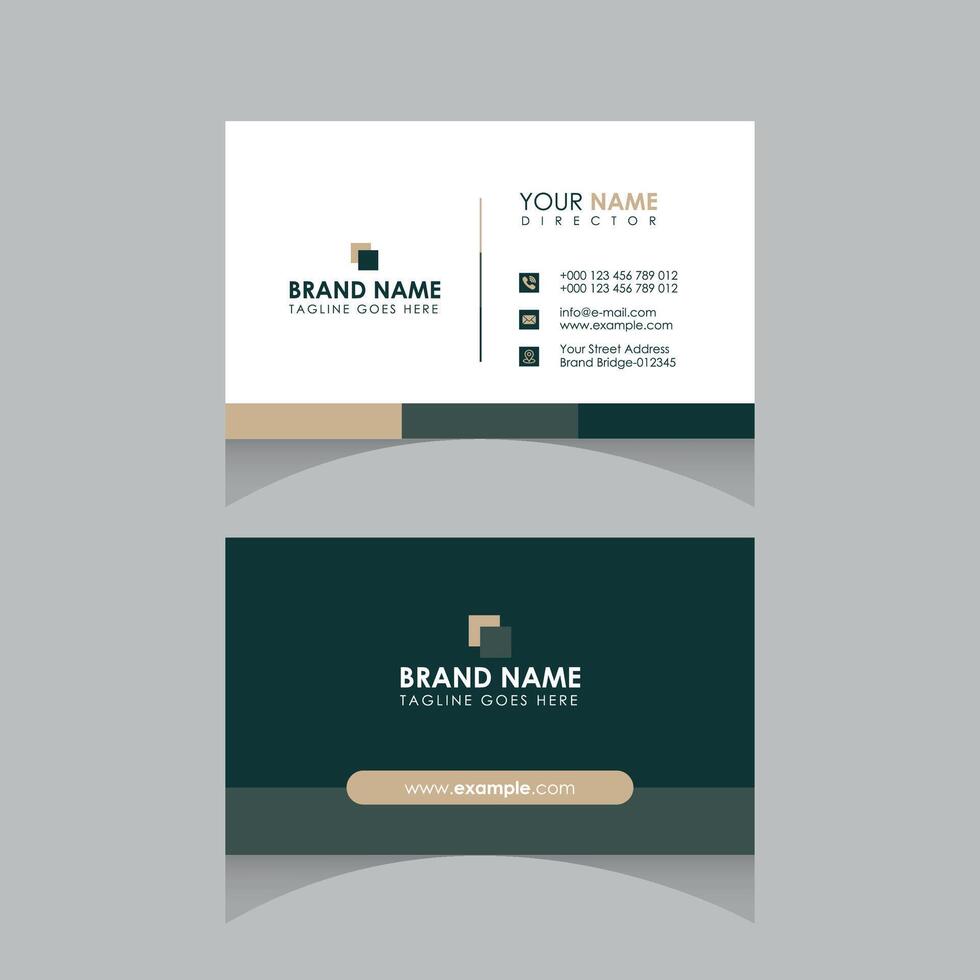 Elegant and creative modern business card template design. Elegant corporate business card layout double sided. Visiting card template with color. vector