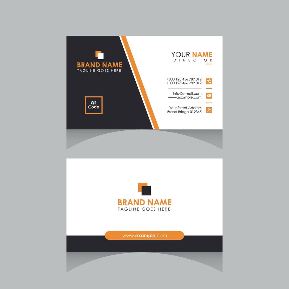 Business Card, Business Card Template, Elegant Professional modern simple unique and creative business card design for your company. vector