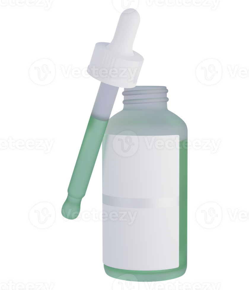Photorealistic Beauty Serum Bottle png