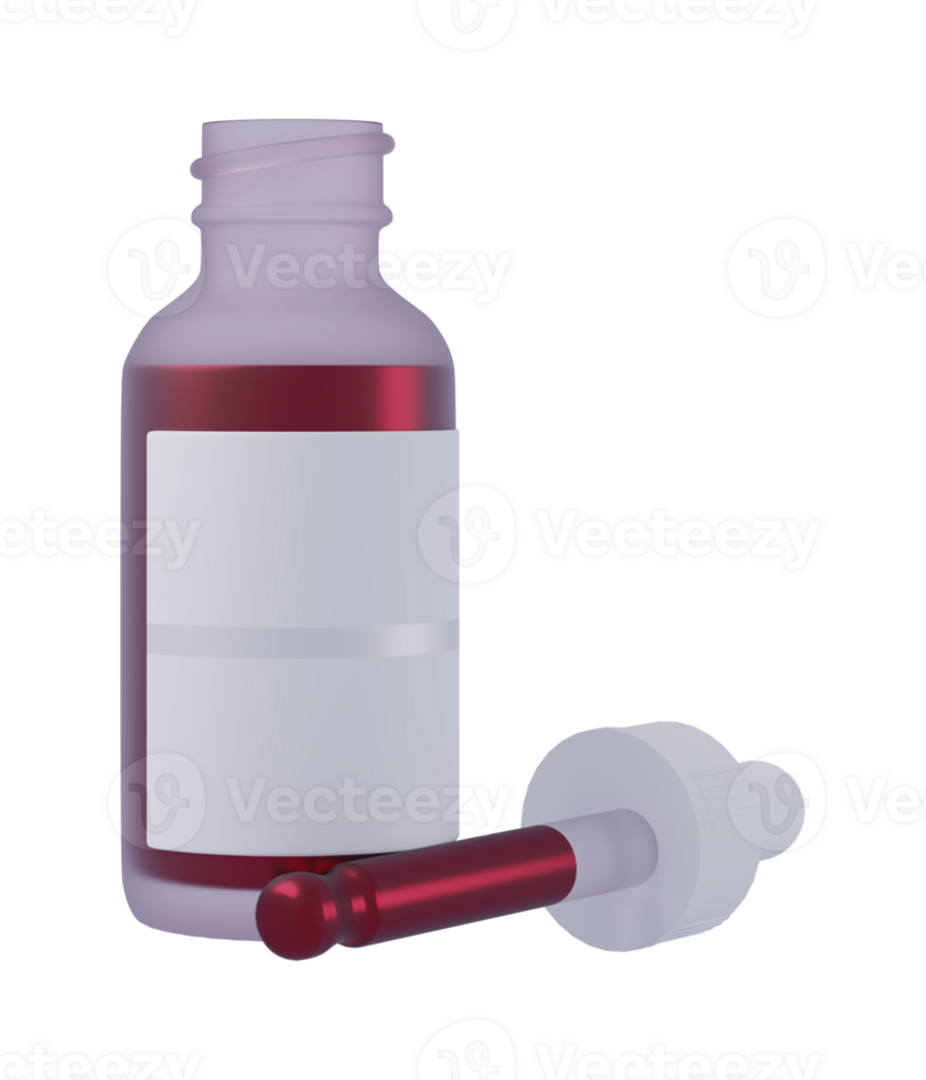 Stylish Plastic Dropper Bottle Design png