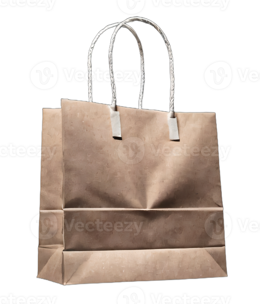 Realistic Paper Bag Template png