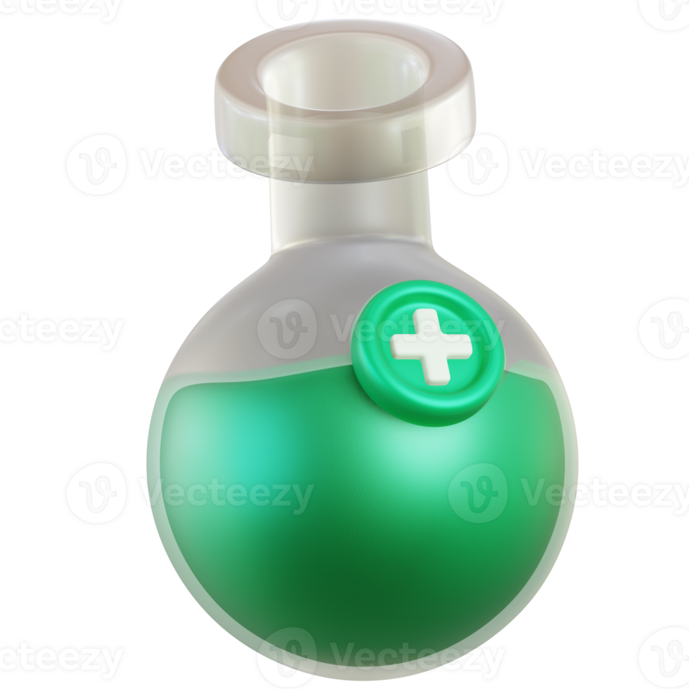 laboratory flask 3d icon png