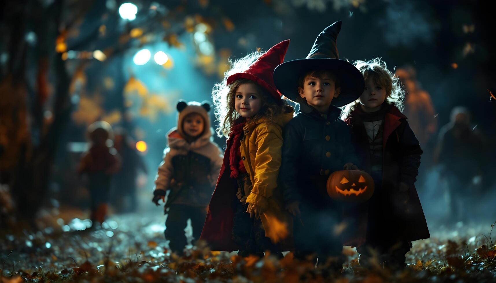halloween is a time for children to dress up in costumes and go trick or treating photo