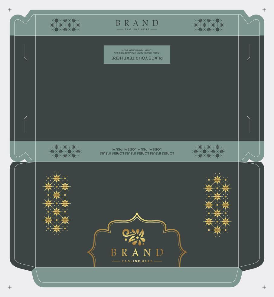 Elegant Batik Box Packaging Design vector