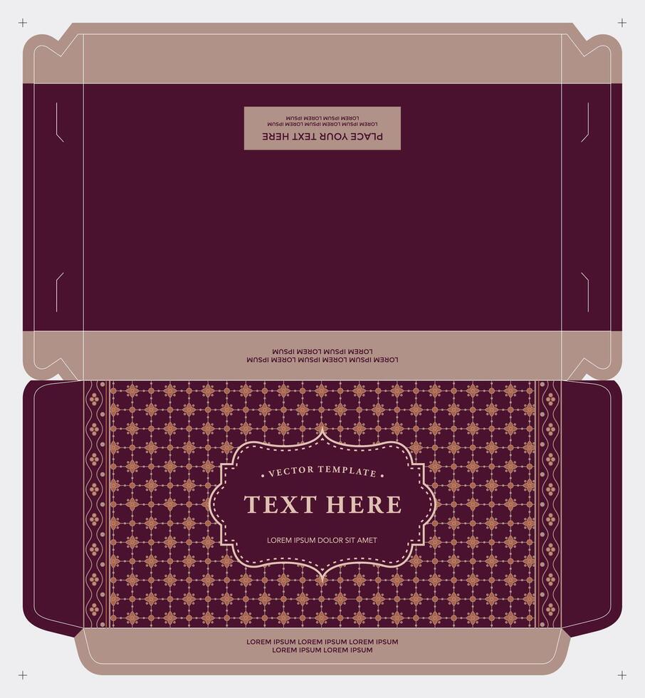 Modern Batik Box Design with Traditional Patterns vector