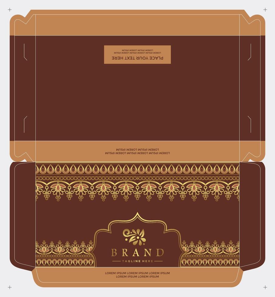 Ornate Batik Box Design for Exclusive Products vector