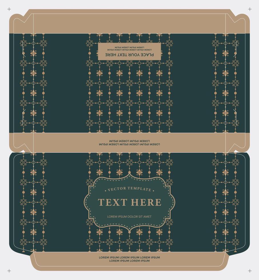Premium Batik Box Template for Branding vector