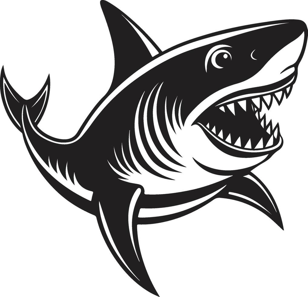 shark silhouette illustration vector