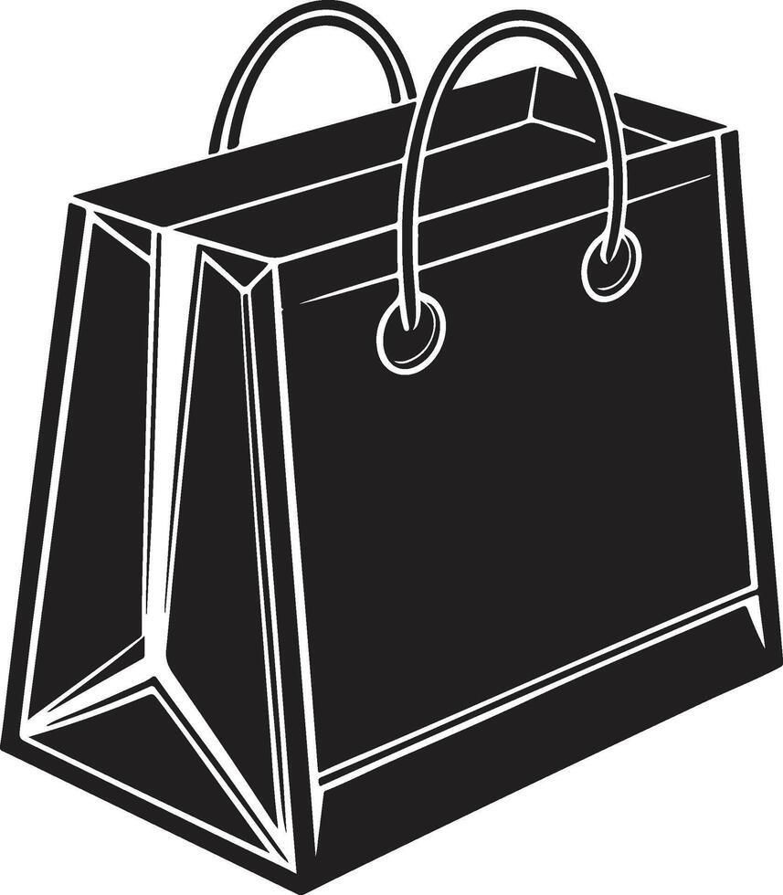 A shopping bag silhouette vector