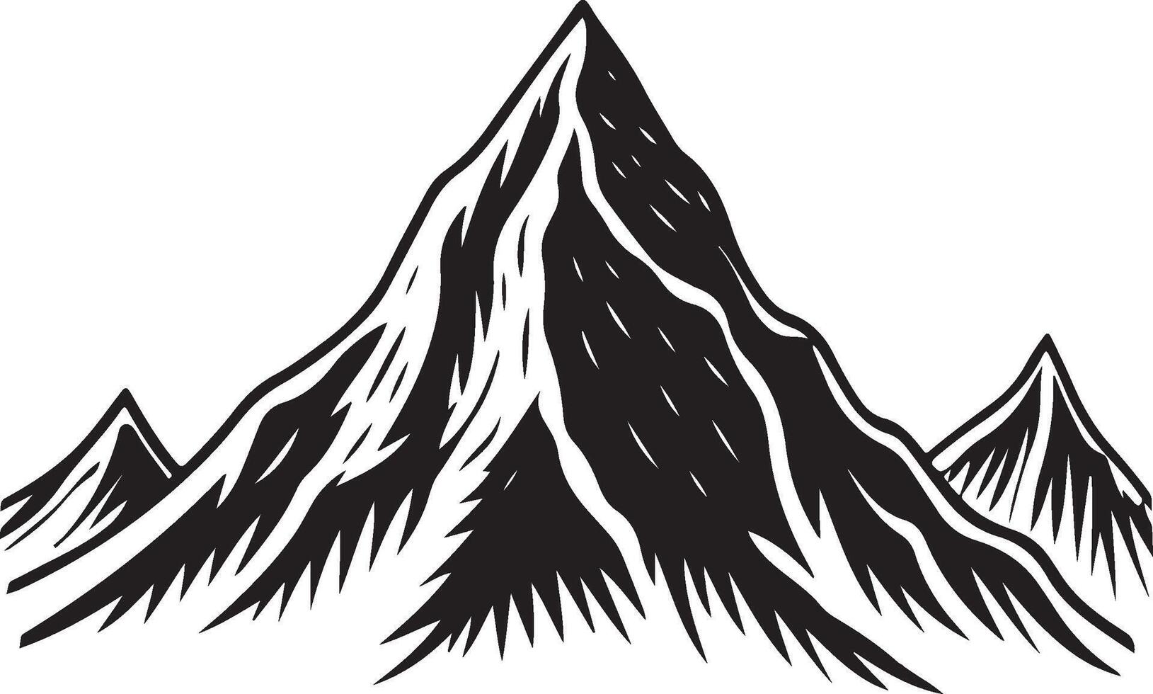 mountain silhouette illustration vector