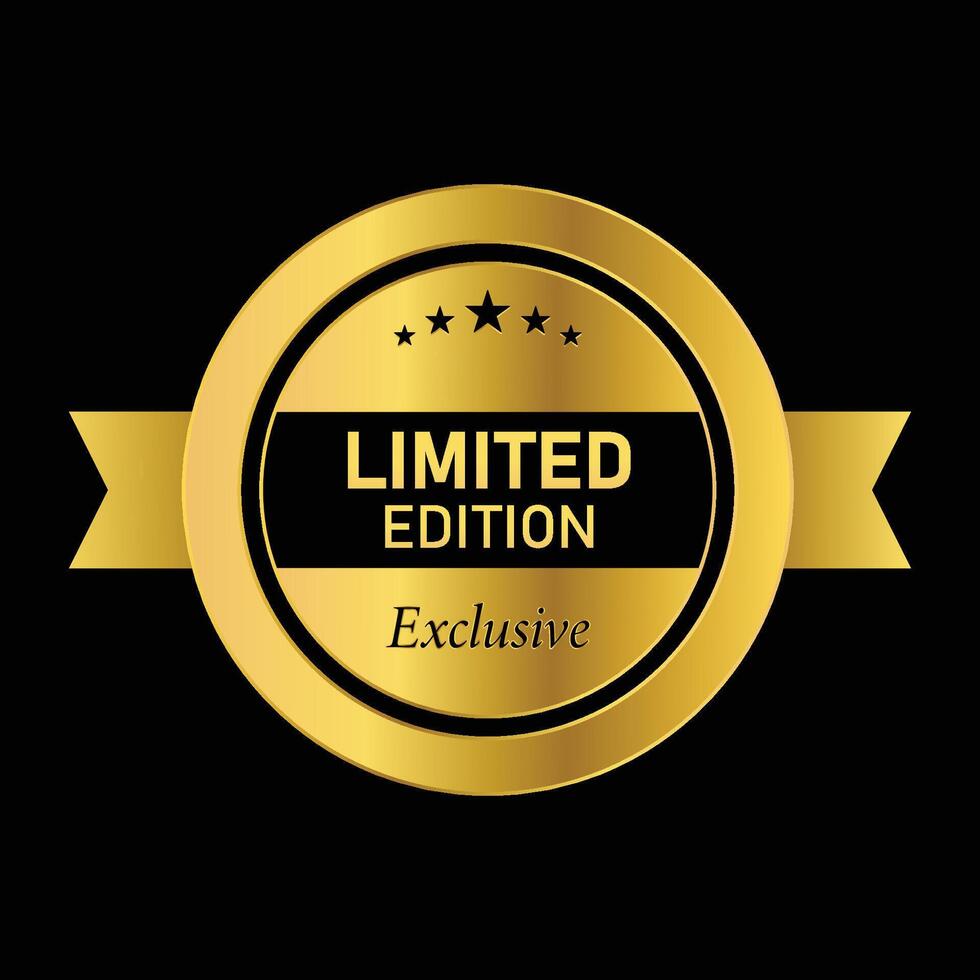 Limited edition golden label vector