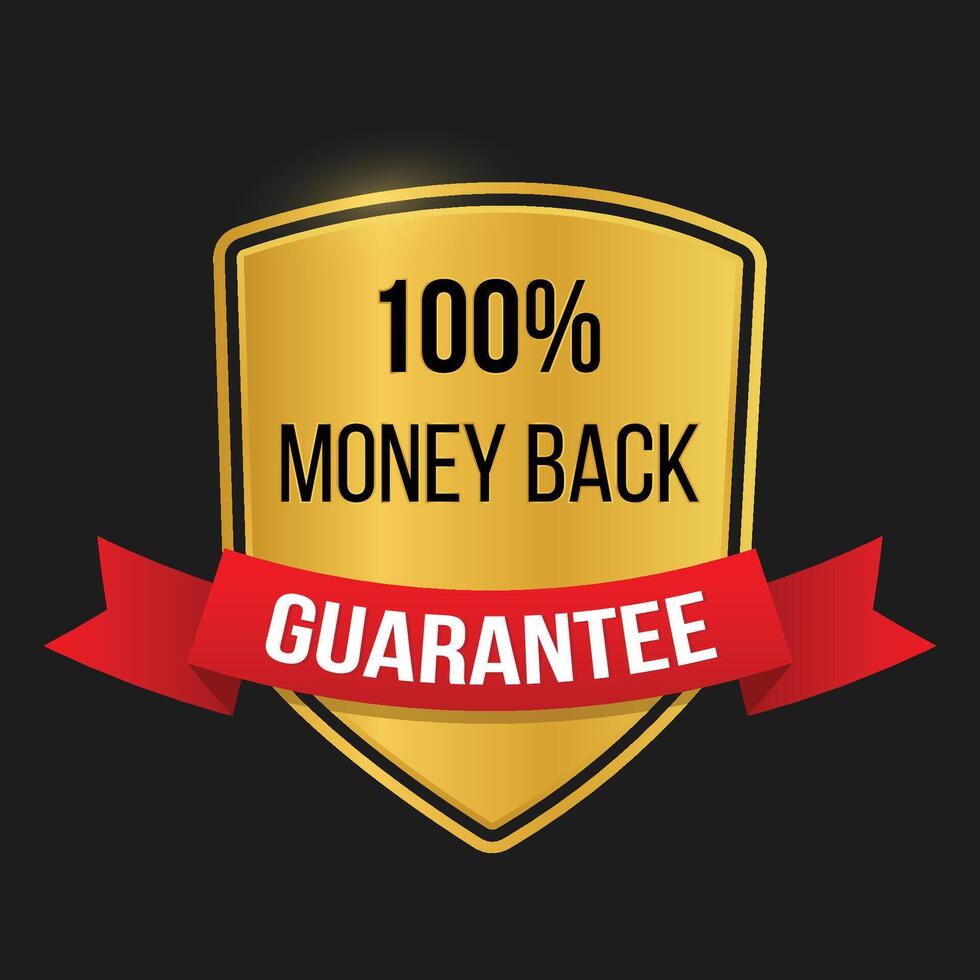 100 Money-Back Guarantee on All Purchases vector