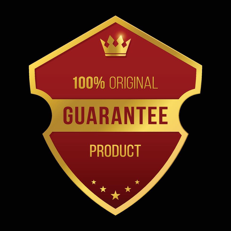 Collection of hundred percent guarantee labels vector