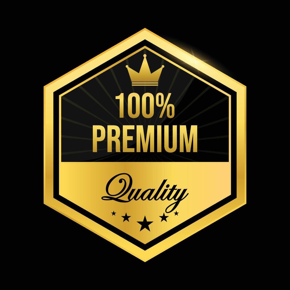 Hundred percent premium quality badge vector