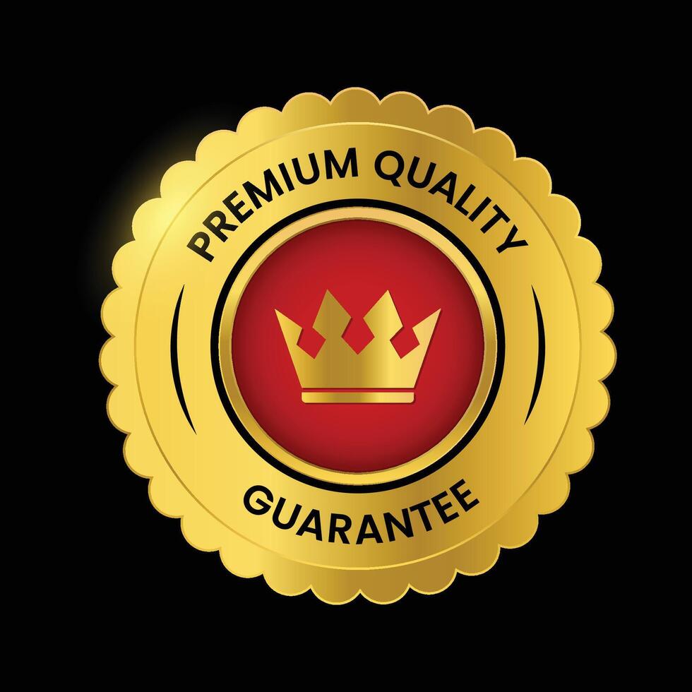Premium Quality Golden Medal Icon Seal Sign vector