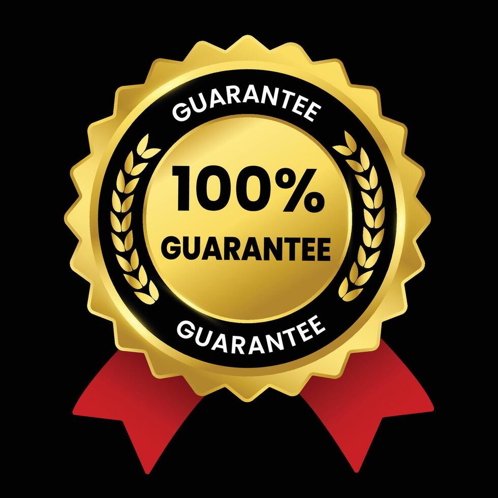 100 Guaranteed premium golden design vector