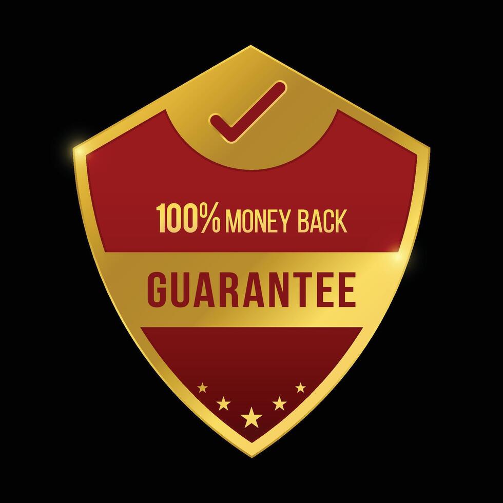 Money Back Guaranteed badges icon and logo vector