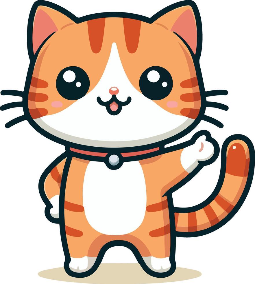 A standing cat vector
