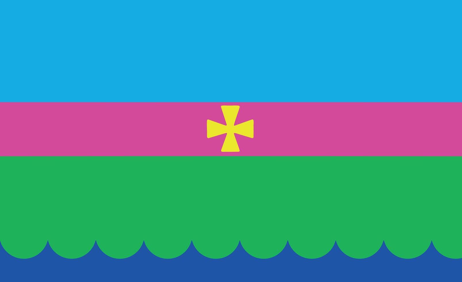 The of a Flag of Yampil Vinnitsa oblast vector