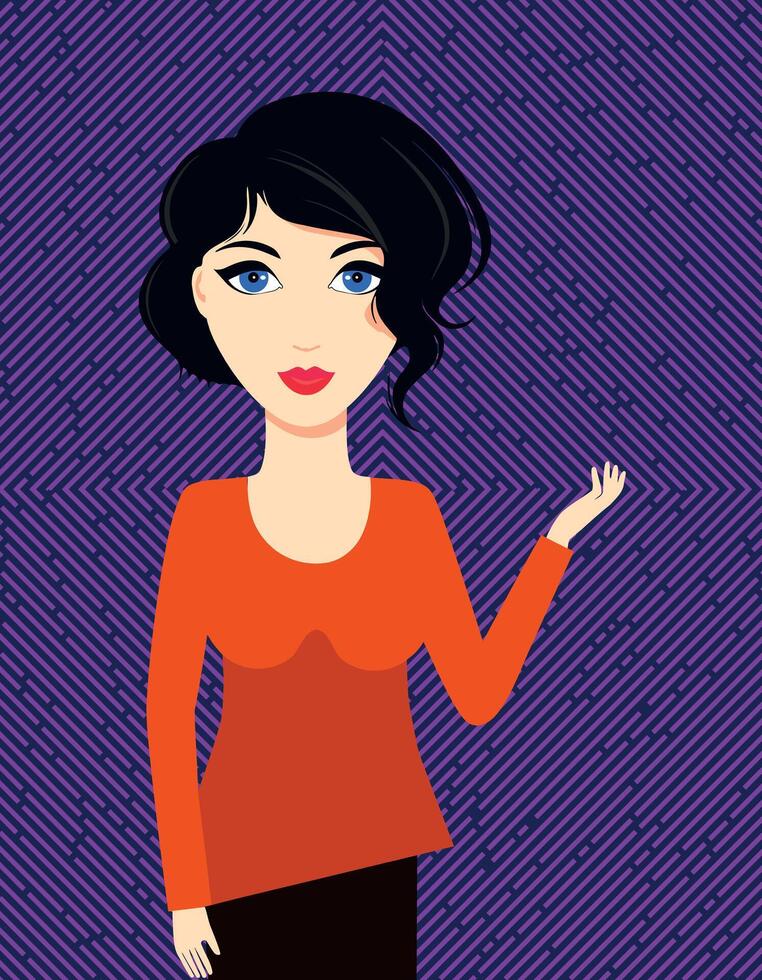 Woman on Background vector